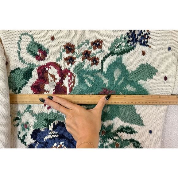 Vintage Paris Sport Club Women's Hand Knitted Mohair Blend Knit Sweater Large - Picture 7 of 8